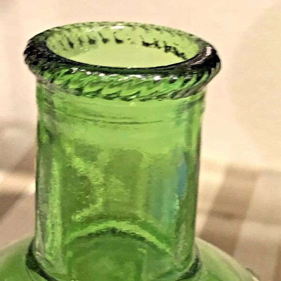 Vintage Green Wheaton Glass Fire Extinguisher Bottle Eagle Star Patriotic USA 6" - Picture 5 of 6